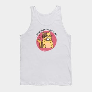 Cat mother coffee lover Tank Top